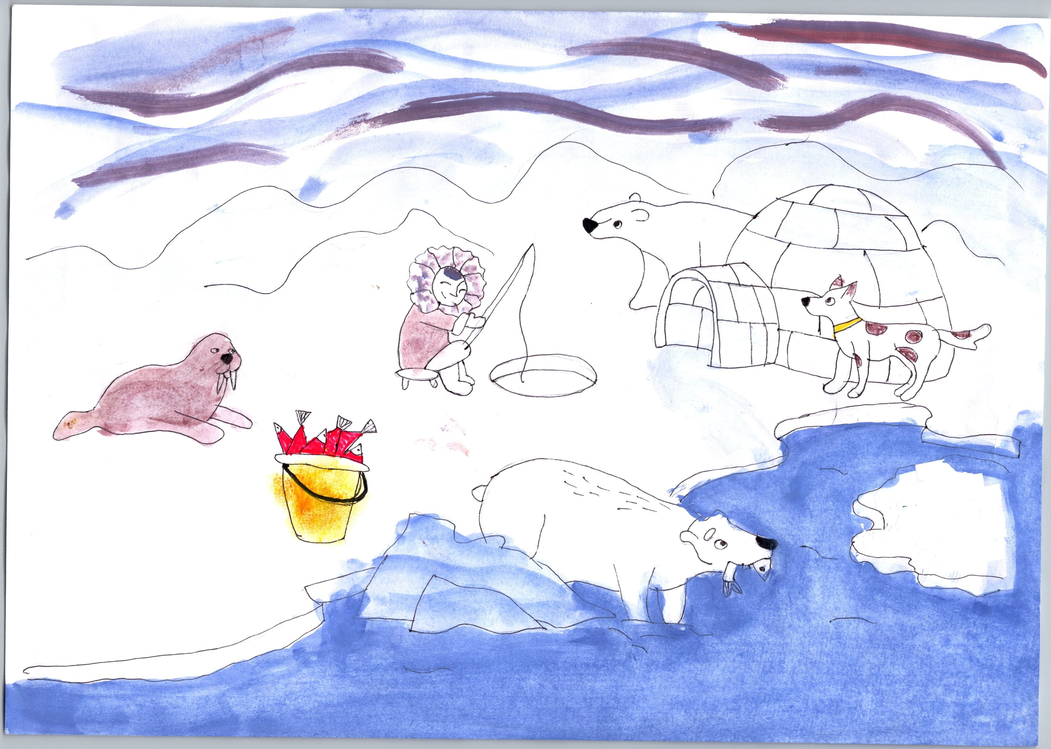 Арктика рисунки для срисовки
