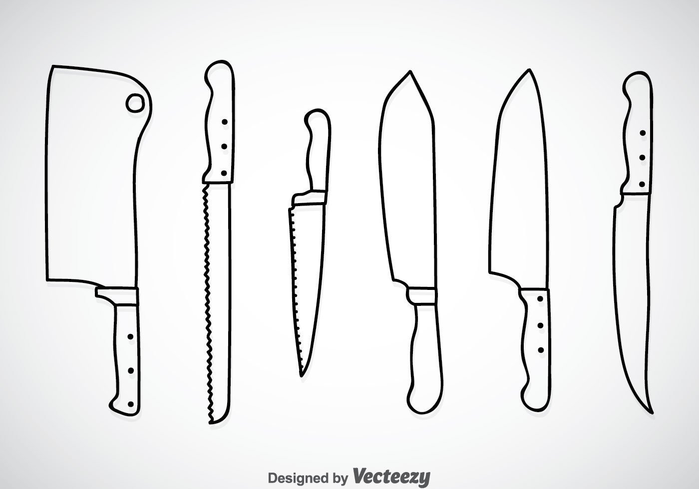 Поэтапное рисование ножа