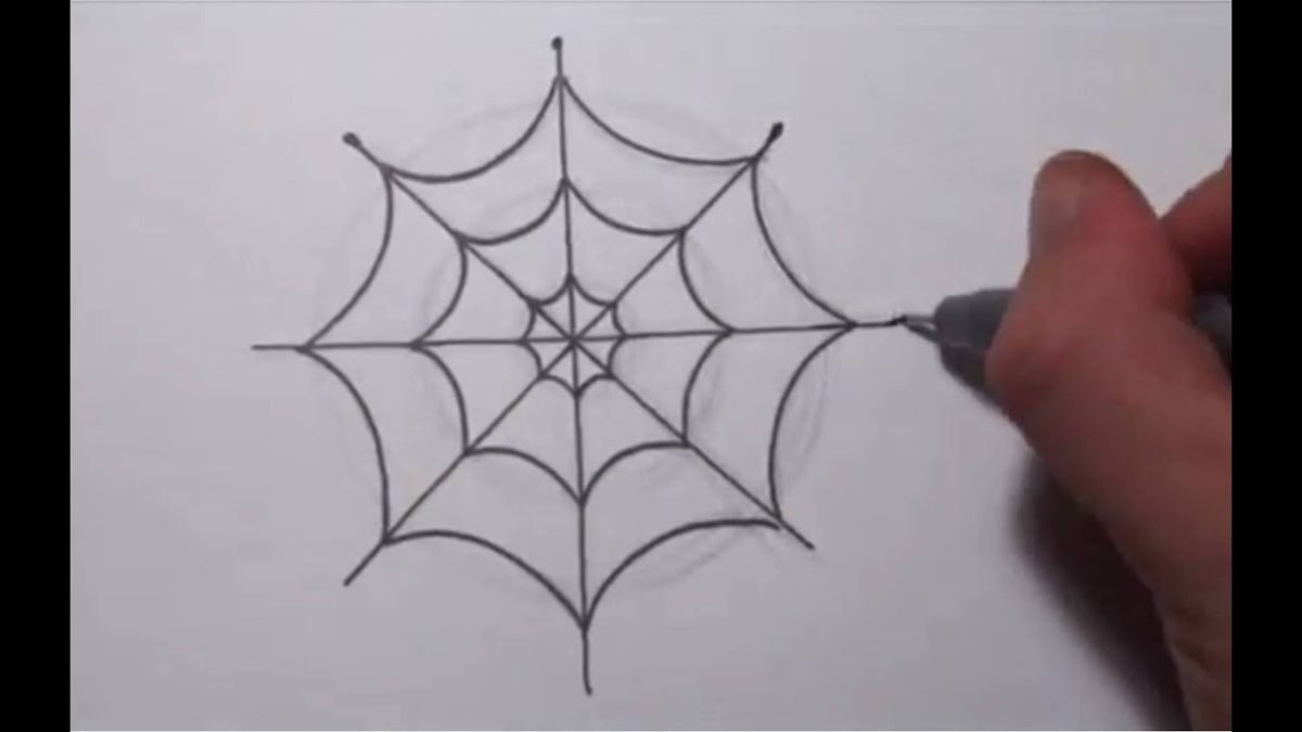 Как красиво нарисовать паутину - 96 фото