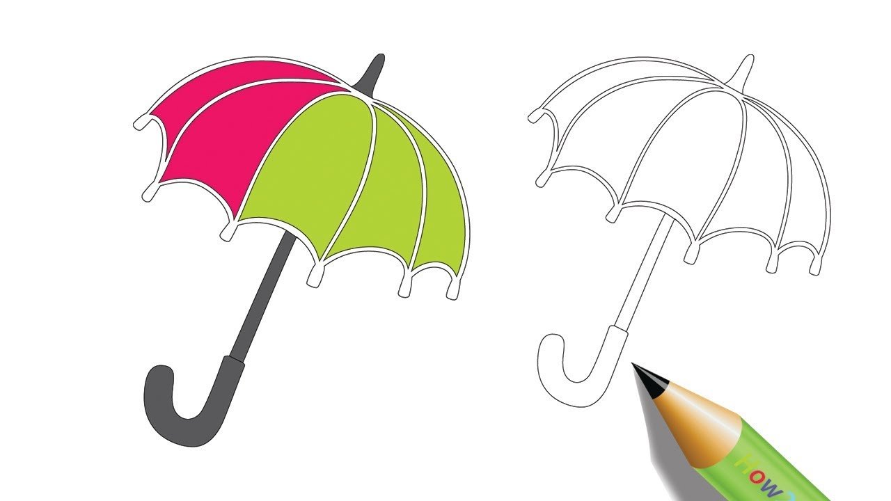 Зонтики для рисования для малышей