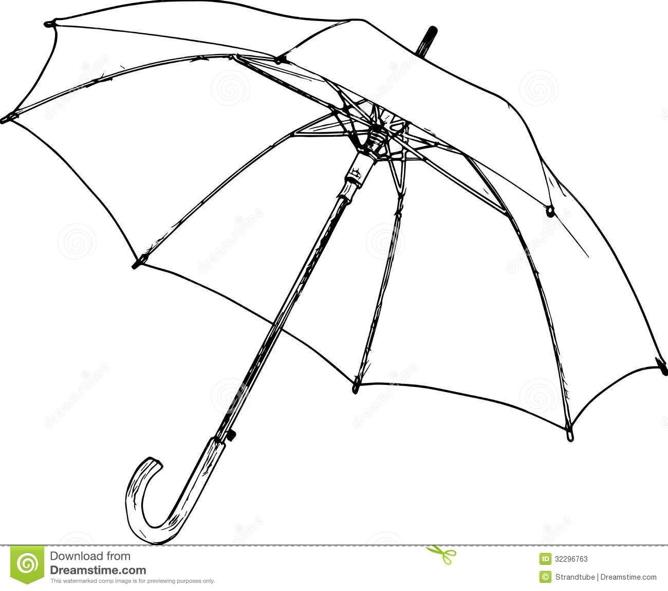 Зонтик чёрно белый
