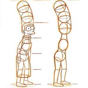 Туториал как рисовать Симпсонов