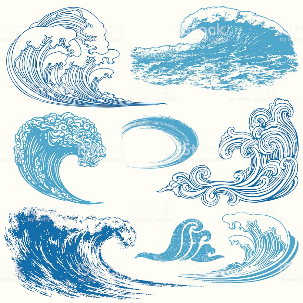 Вода в графике рисунок. Волны рисунок. Стилизованные волны. Стилизованные морские волны. Стилизованное море.