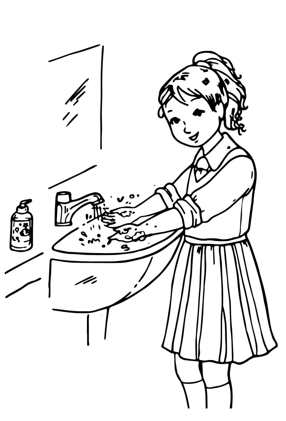 Ребенок моет посуду картинка для детей