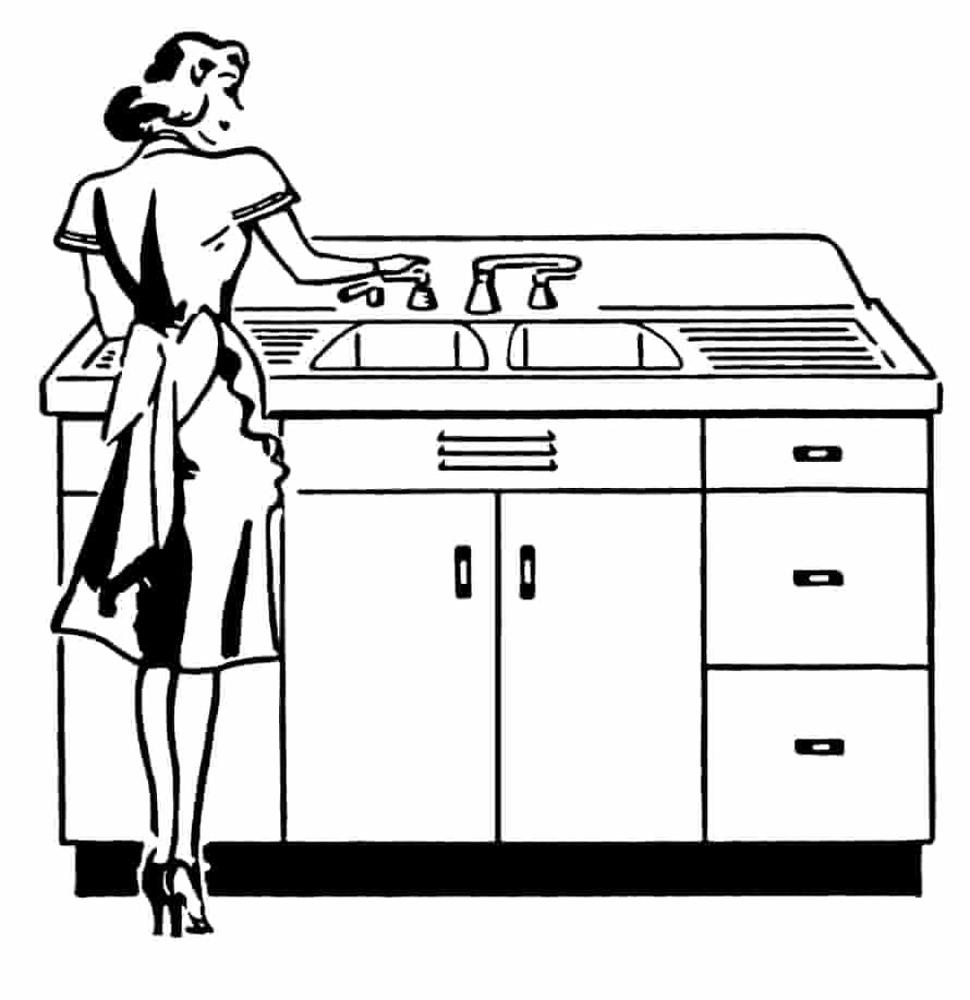 Мытье посуды чб