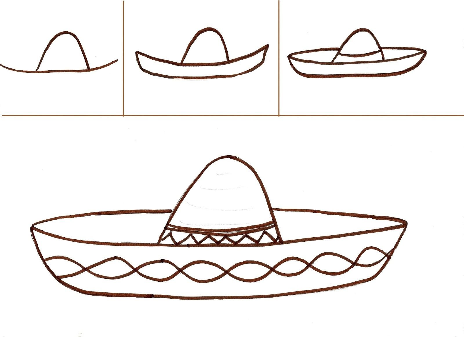 Нарисованная Мексиканская шляпа