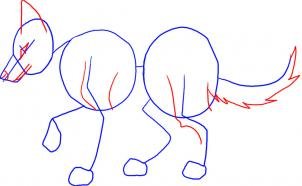 Как нарисовать койота поэтапно