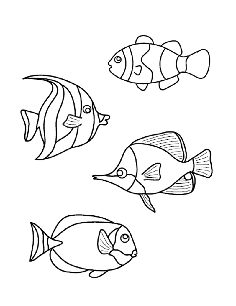 Аквариумные рыбки рисунок для детей