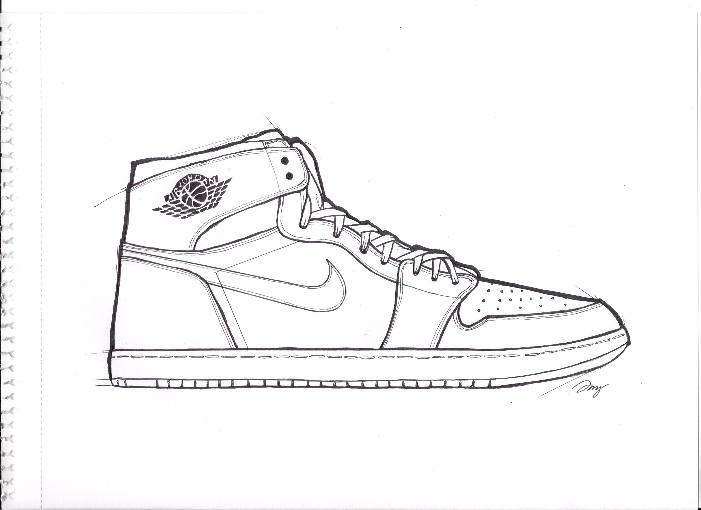 Nike Air Jordan 1 раскраска