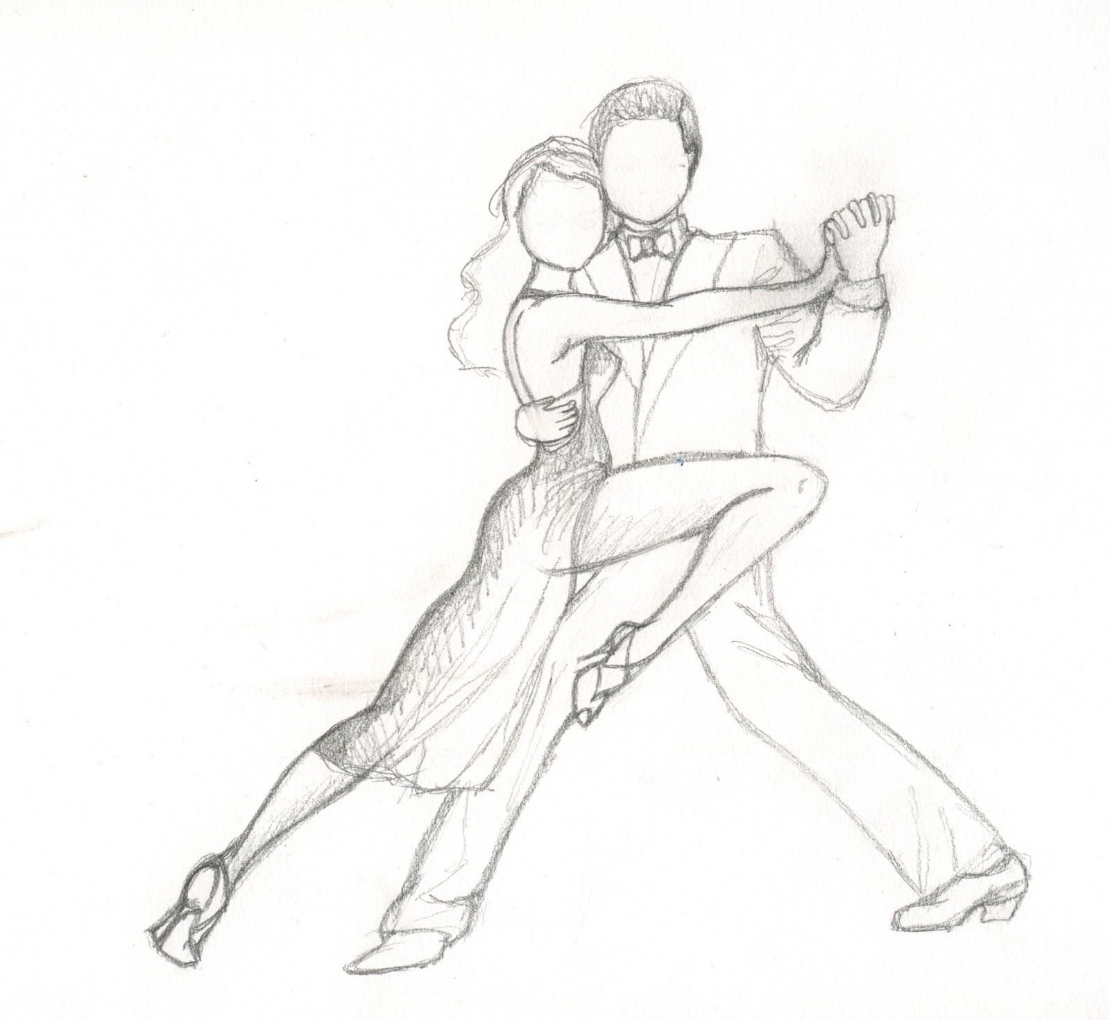 Зарисовки танцующих людей
