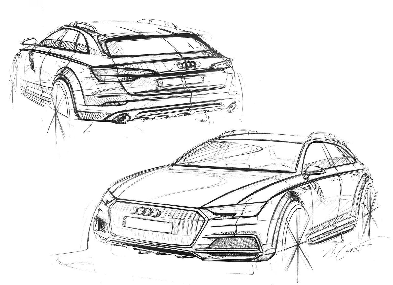 Audi a4 Allroad рисунок