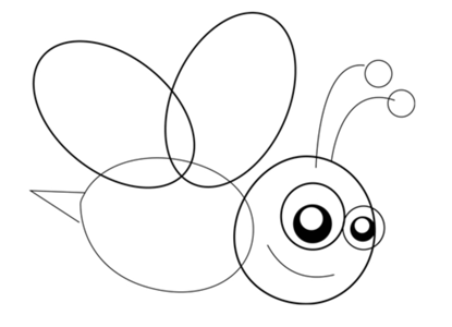 Нарисовать пчелу поэтапно