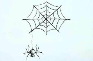 Паутина карандашом