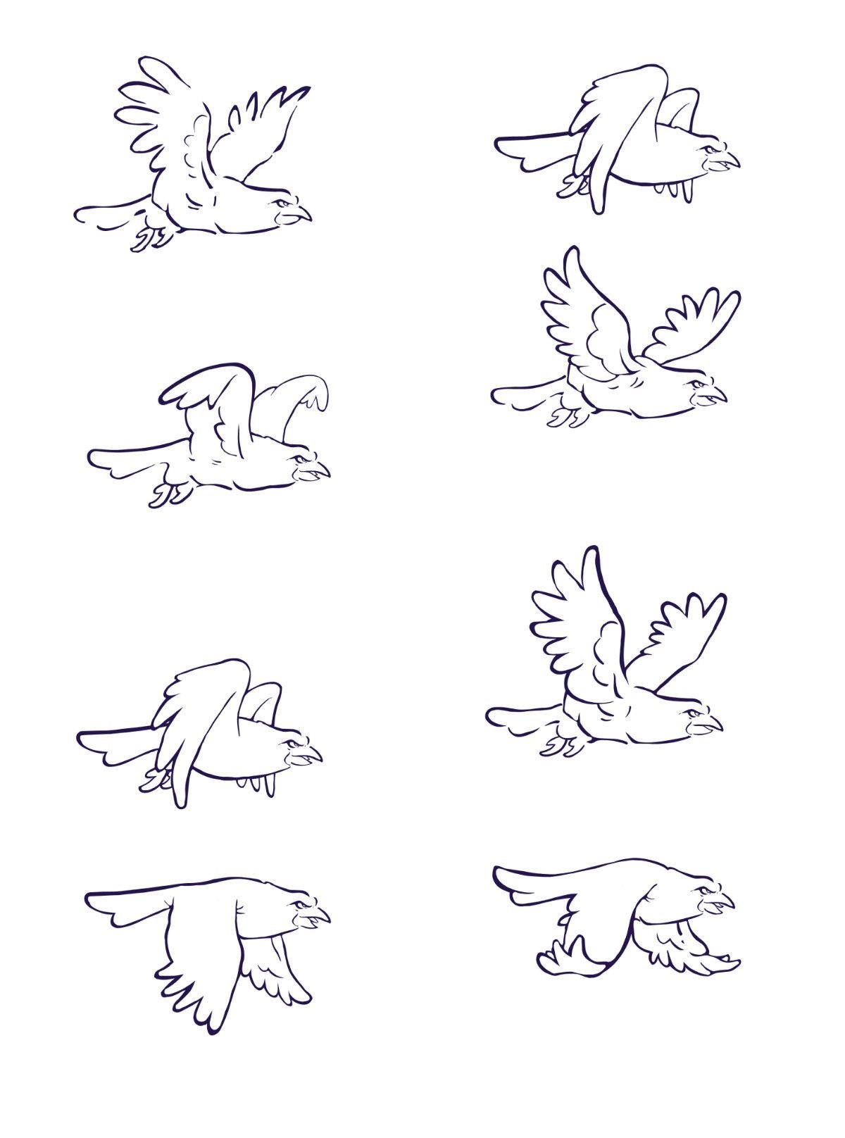Рисование птицы летят