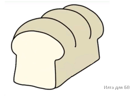 Макет хлеба для рисования