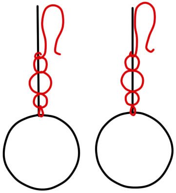 Серьги легко рисуется