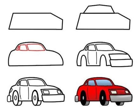 Форд Мустанг нарисовать поэтапно