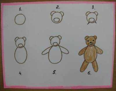 Медведь с балалайкой рисунок для детей поэтапно (48 фото)