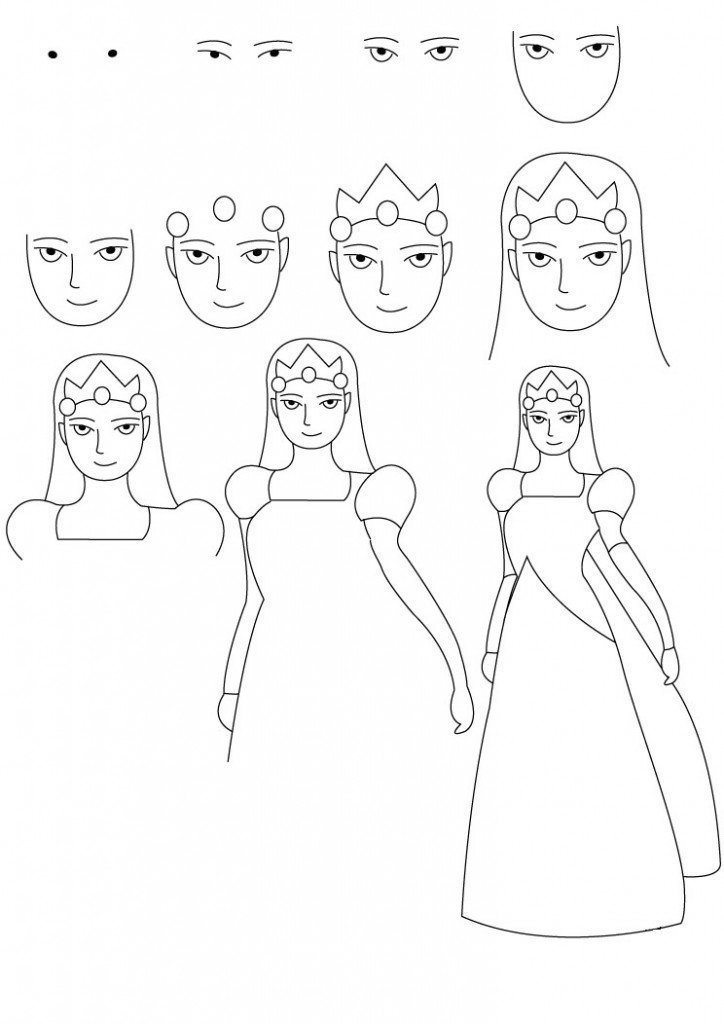 Как нарисовать Снежная Королева, Снежная Королева, Приключения время карандашом поэтапно