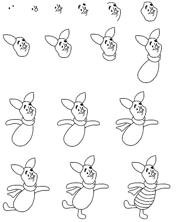 Урок рисования 8 лет. Пошаговые рисунки для детей. Простые схемы для рисования для детей. Рисование мультяшных персонажей. Пошаговое рисование мультяшек.