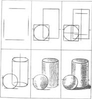 Рисование с натуры натюрморт из геометрических тел