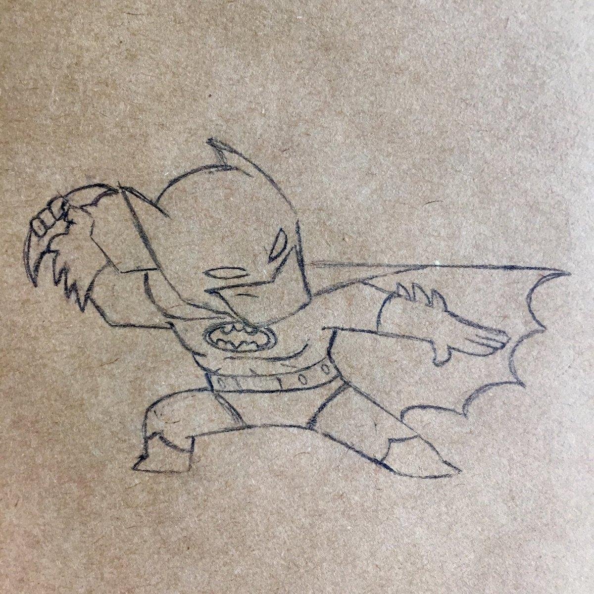 Бэтмен поэтапно карандашом