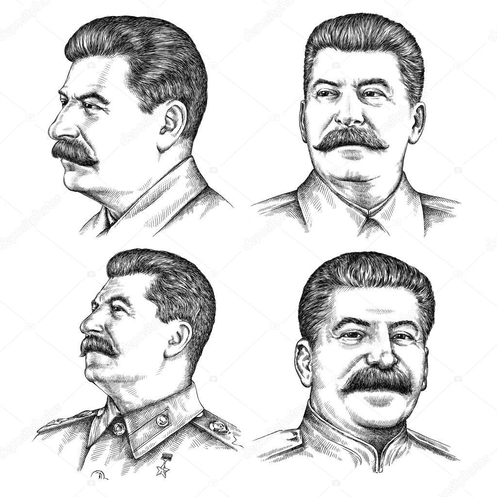 Иосиф Сталин рисунок карандашом