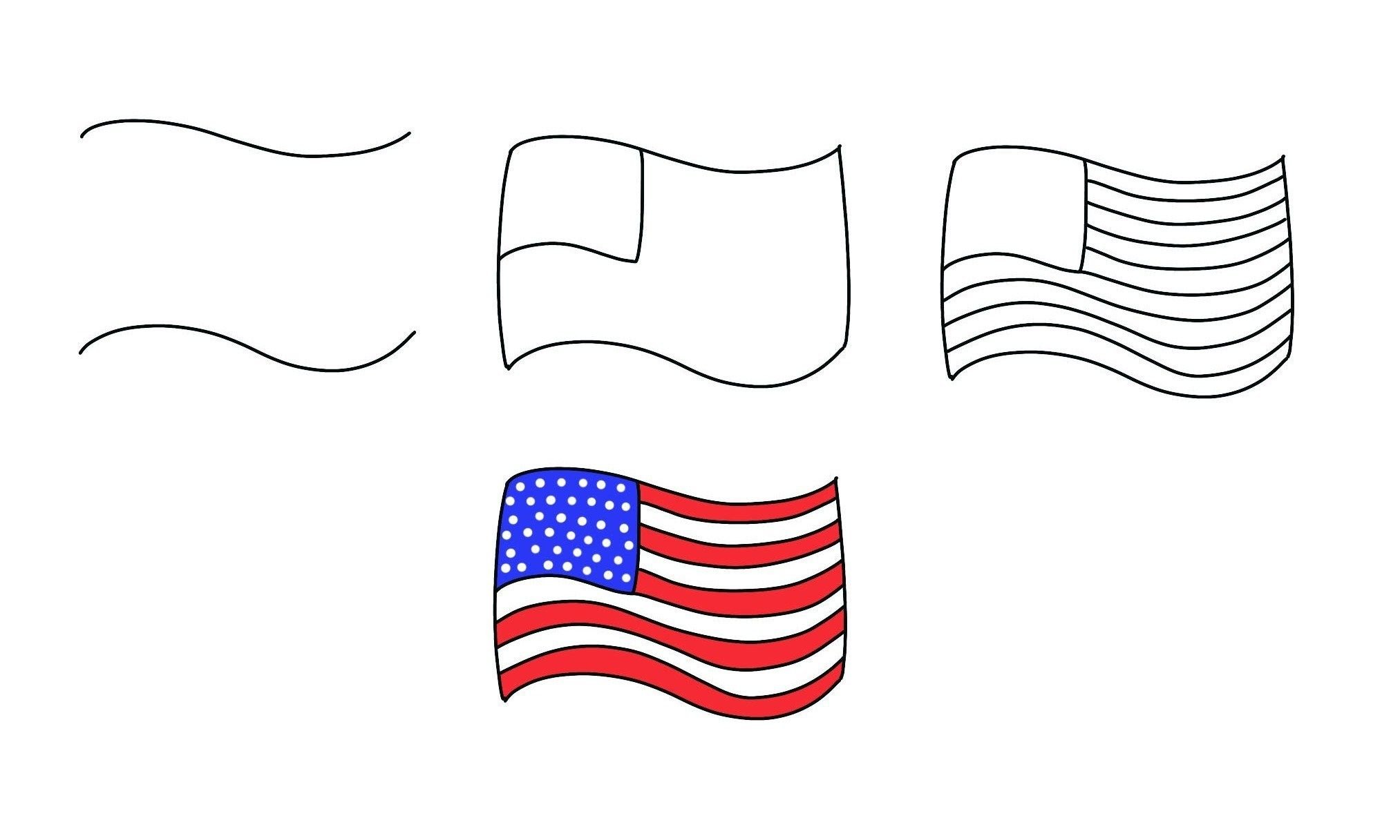 Рисунки в пейнт флаги