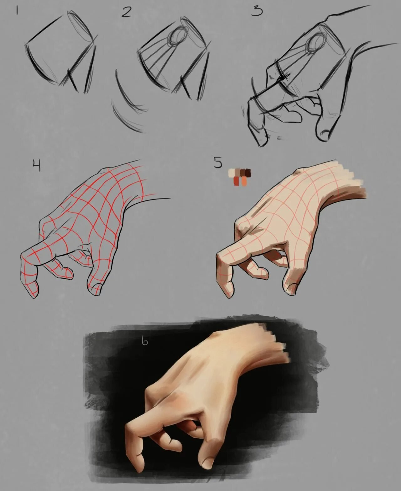 Туториалы рисования рук