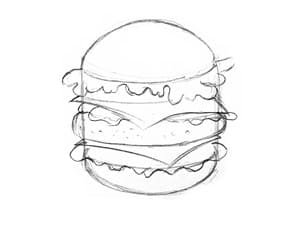Бургер рисунок для детей