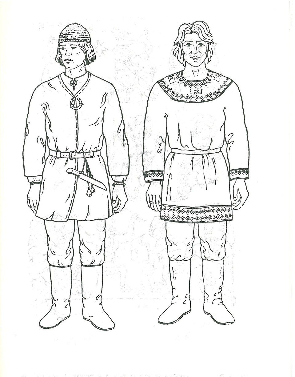 Мужская одежда славян древней Руси