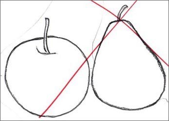 Изо 1 класс груша и яблок