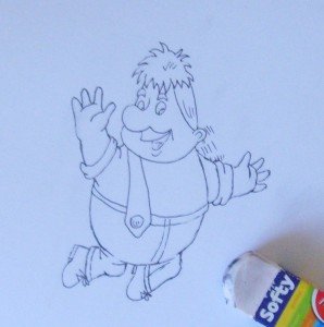 Нарисовать Карлсона поэтапно ребенку