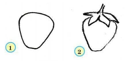 Как нарисовать клубнику с глазами