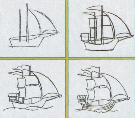 Колдина рисование пароход