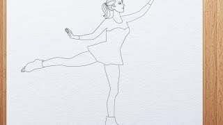 Фигурное катание рисунки карандашом поэтапно