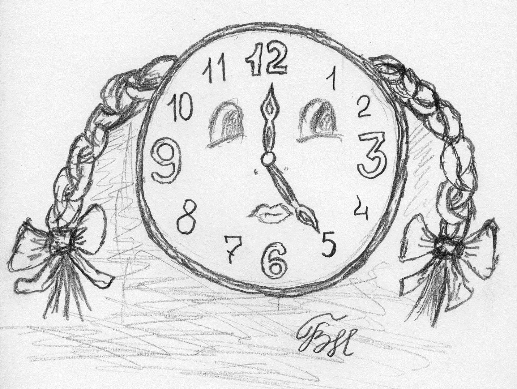 Часы рисунок для детей