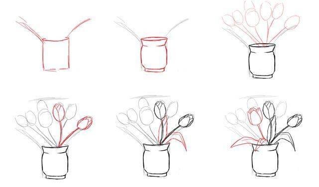 Как нарисовать цветы поэтапно карандашом
