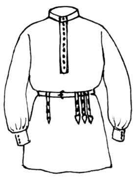 Русские рубахи для раскрашивания