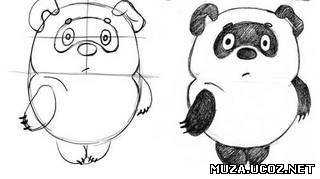 Винни пух рисунок карандашом