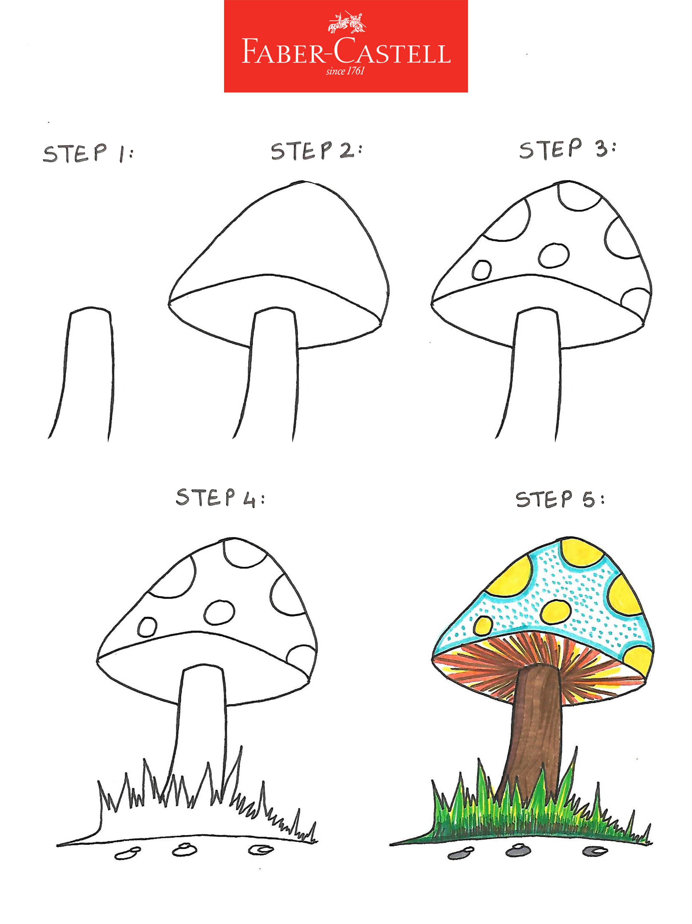 Мухомор рисунок карандашом. Поэтапное рисование гриба. Зарисовать гриб. Рисунки грибов карандашом. Грибы поэтапно