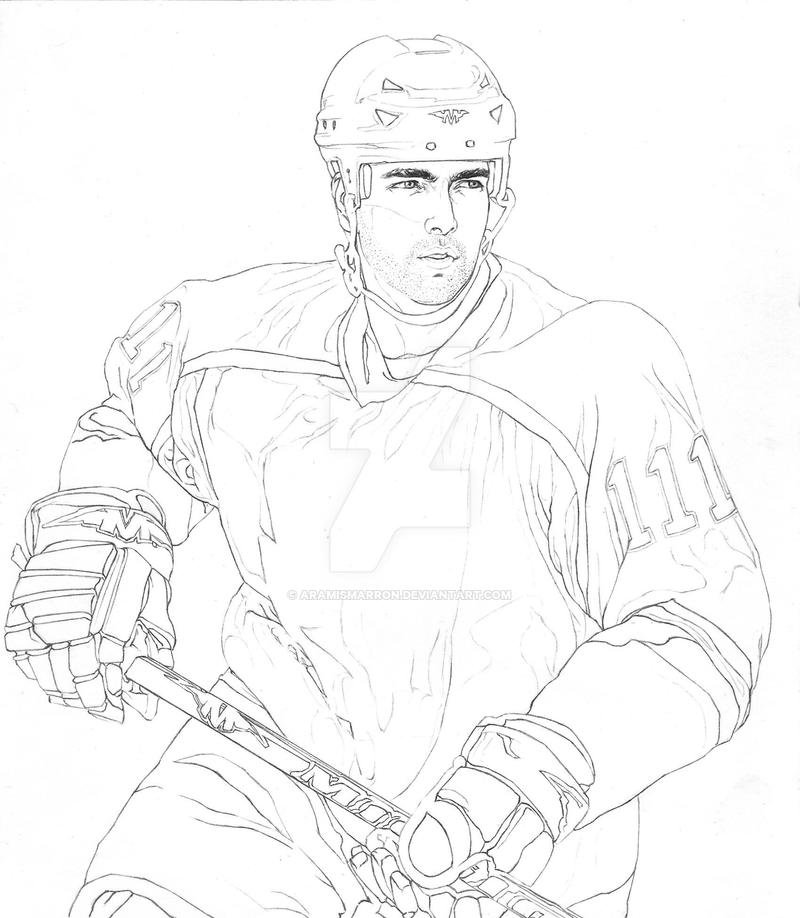 Как нарисовать хоккеиста карандашом