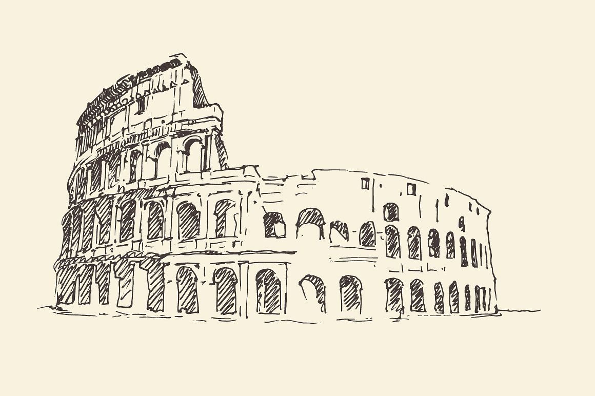 Зарисовки зданий Рим