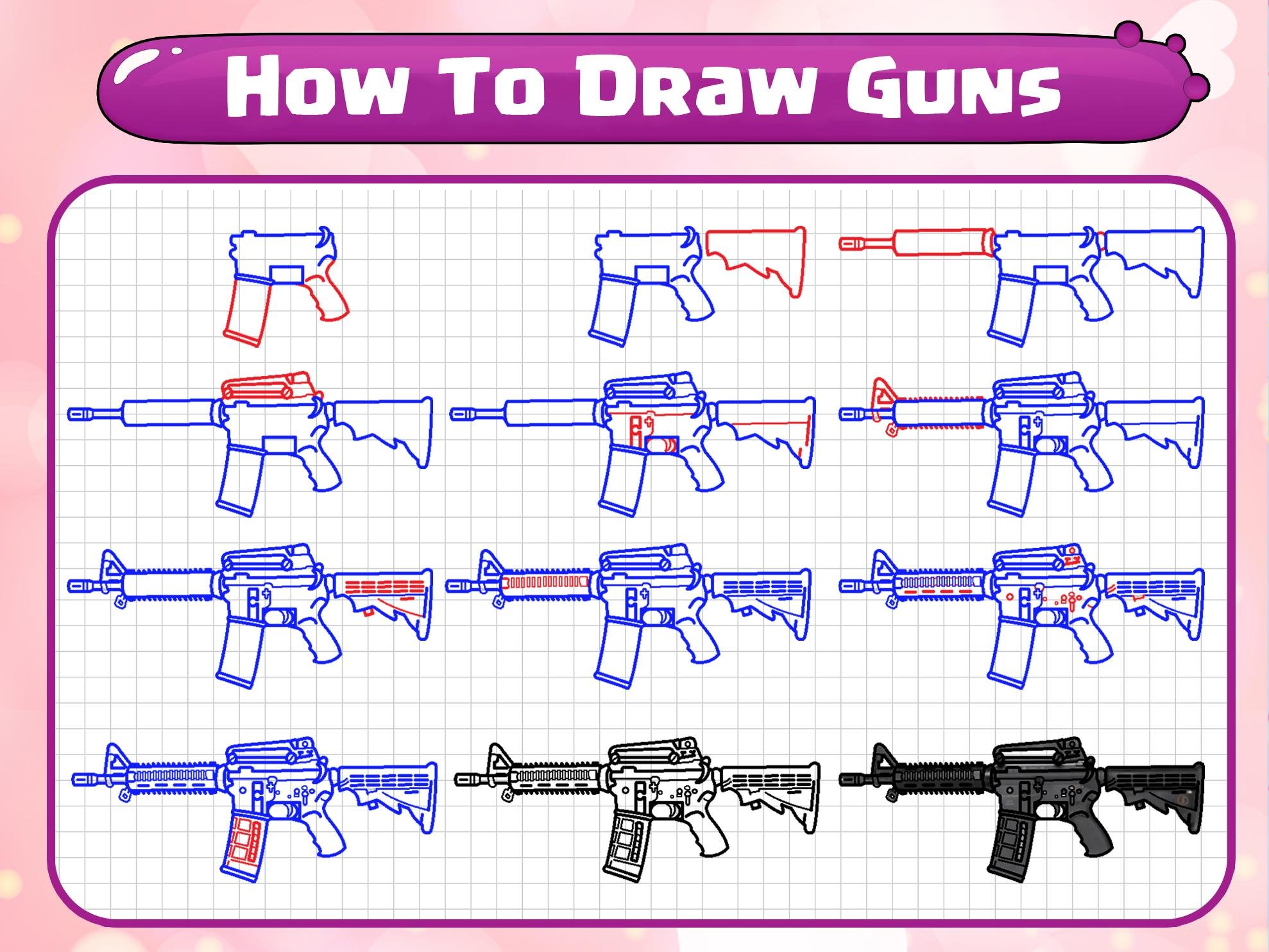 Как рисовать оружие