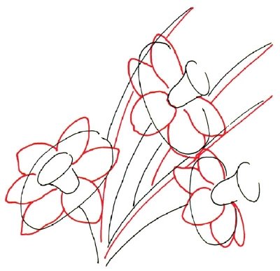 Схемы рисования цветов