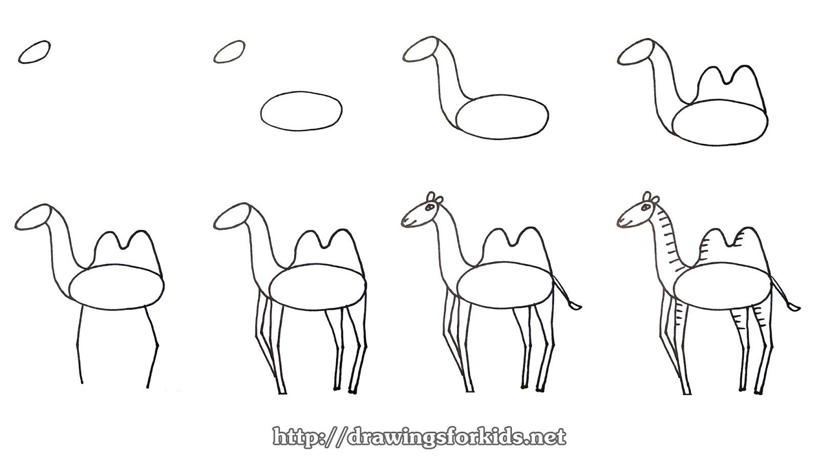 Поэтапное рисование верблюда в подготовительной группе