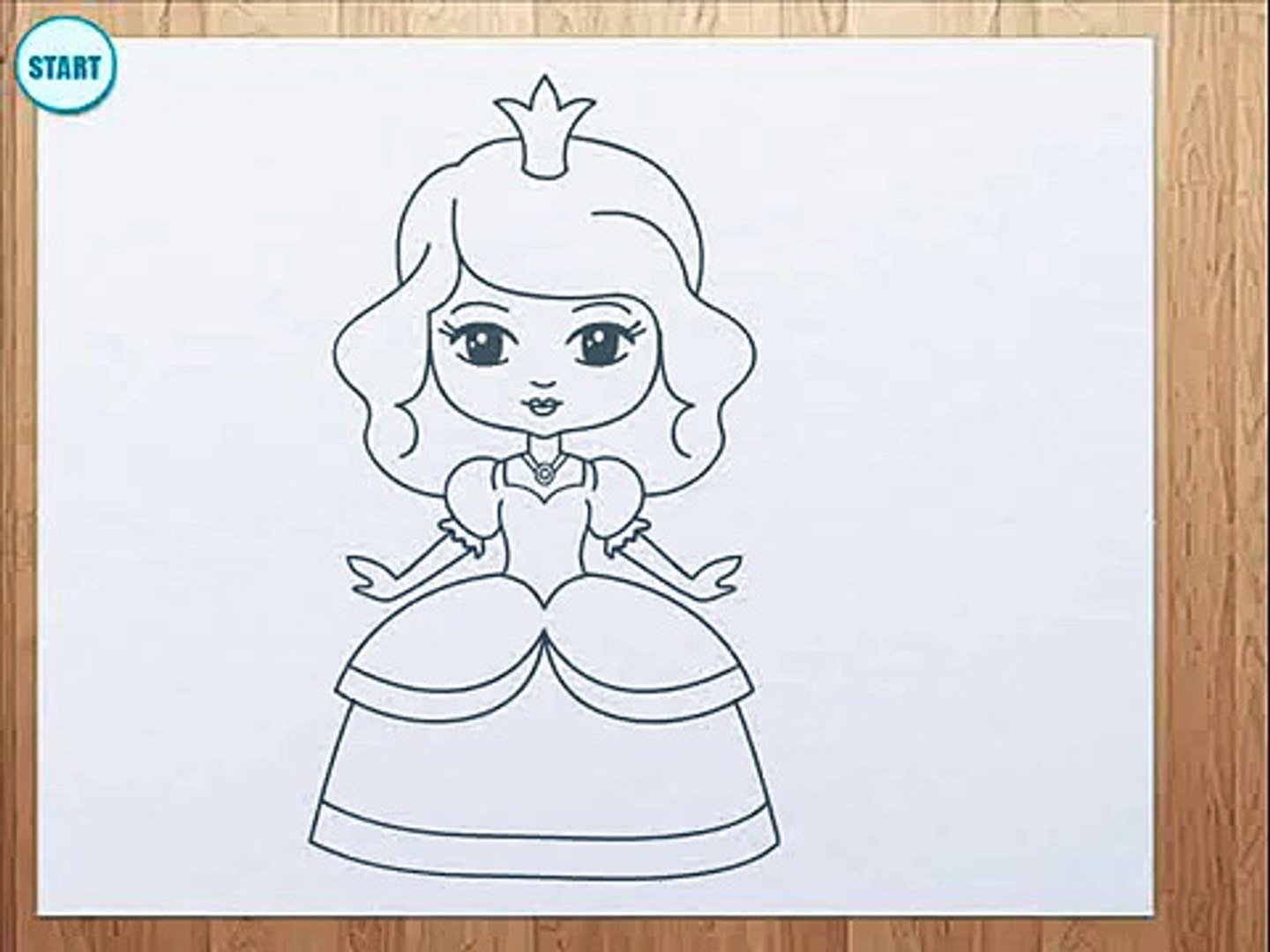 Принцесса рисунок легкий