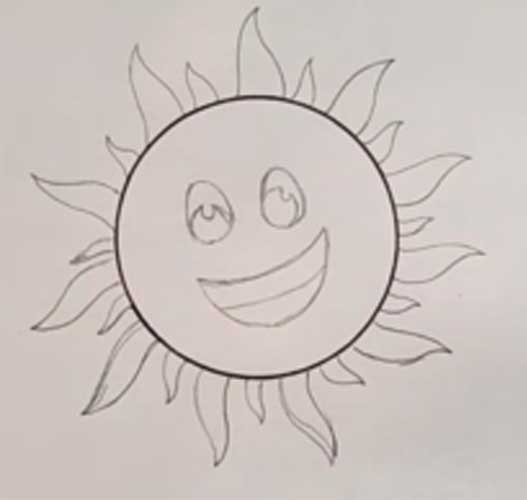 Солнце легкий рисунок. Солнце рисунок. Солнце нарисованное. Солнце рисунок карандашом. Солнышко рисунок.