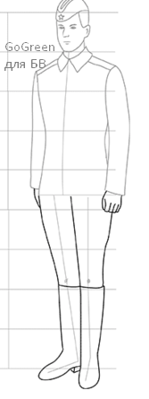 Пошаговый рисунок солдата