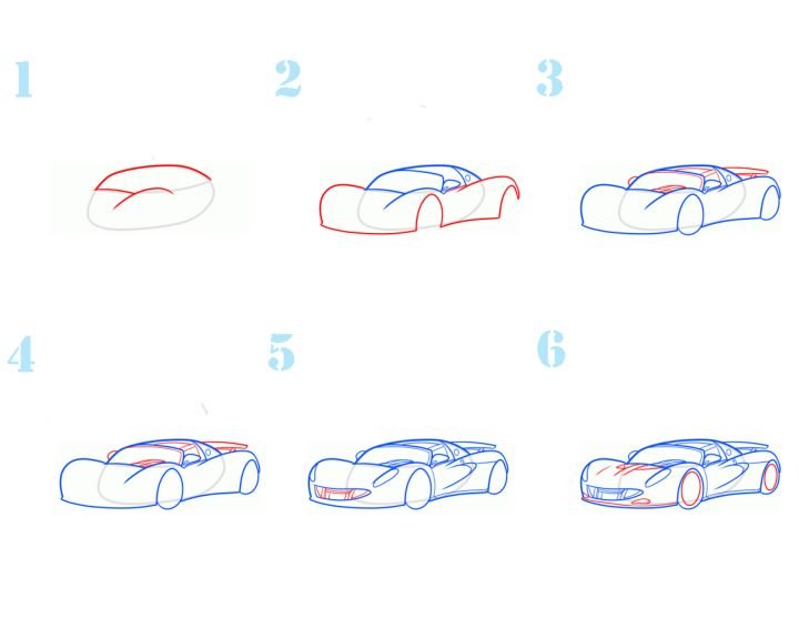 Как нарисовать автомобиль карандашом